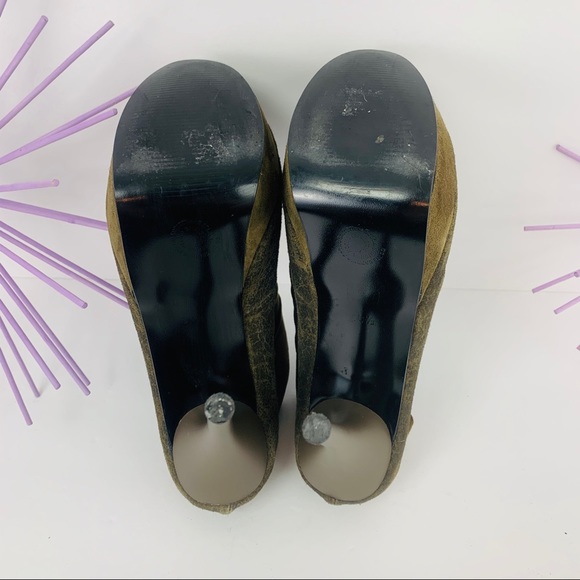 Tentations / Platform Green Black Suede Heel - Picture 8 of 8